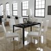 vidaXL 7 Piece Dining Table Set Black and White