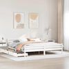 vidaXL Bed Frame without Mattress White 180x200 cm Super King Solid Wood Pine