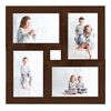 vidaXL Collage Photo Frame for 4x(13x18 cm) Picture Dark Brown MDF