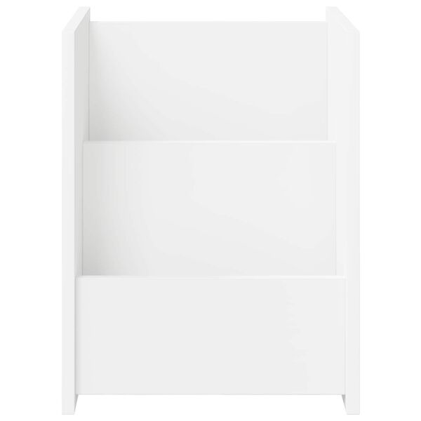 vidaXL Magazine Rack with Shelf White 35 x 35 x 45 cm Engineered Wood