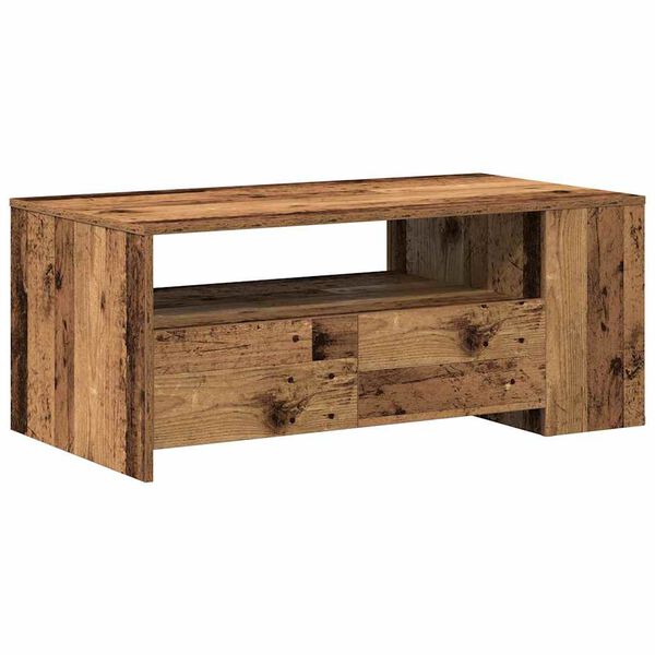 vidaXL Coffee Table Old Wood 102 x 55 x 43.5 cm Engineered Wood