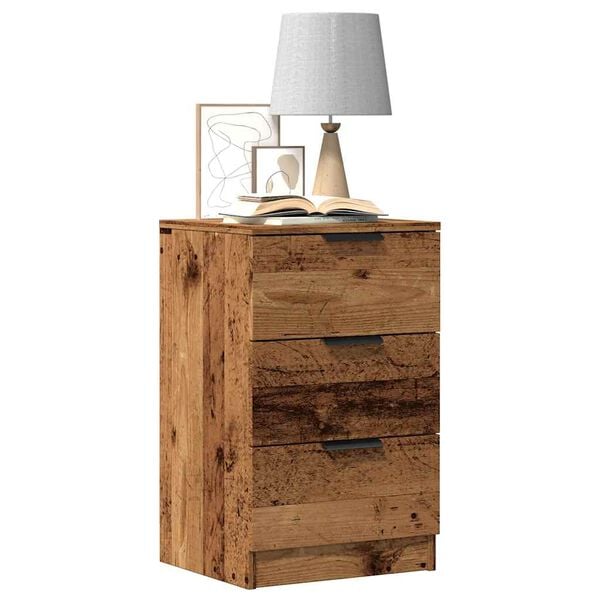 vidaXL Bedside Cabinet Old Wood 40x36x65 cm Engineered Wood