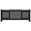 vidaXL MDF Radiator Cover Black 205 cm