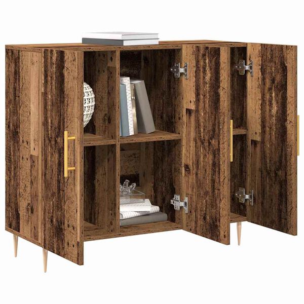 vidaXL Sideboard Old Wood 90 x 34 x 80 cm Engineered Wood