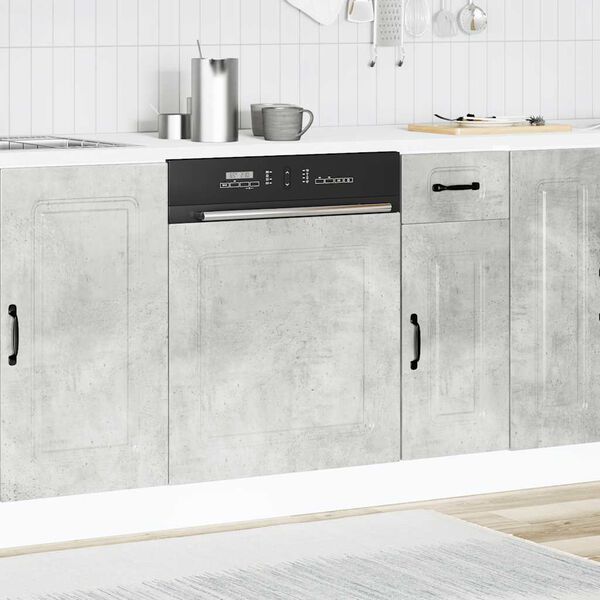 vidaXL Dishwasher Panel&nbsp;Kalmar&nbsp;Concrete Grey&nbsp;60x1.5x67 cm Engineered Wood
