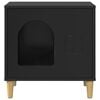 vidaXL Cat House Black 51 x 30 x 52 cm Engineered Wood