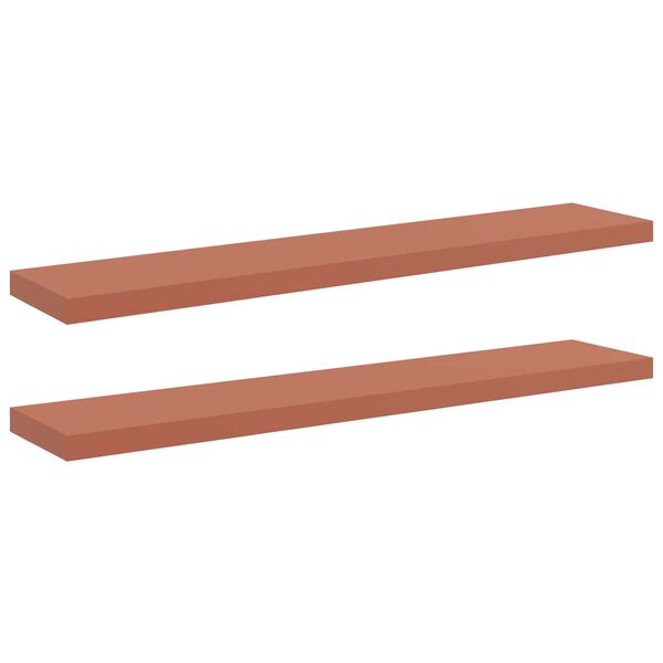 vidaXL Wall Shelf 2 pcs Red 120 x 23.5 x 4 cm Engineered Wood