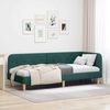 vidaXL Corner Bed Frame with Headboard Dark Green 80 x 200 cm Fabric