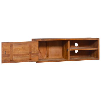 vidaXL Wall-mounted TV Cabinet 90x30x30 cm Solid Teak Wood