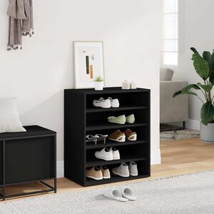 vidaXL Shoe cabinets 60 x 35 x 70 cm Black 5 shelves for shoes