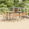 vidaXL 7 Piece Garden Dining Set Poly Rattan