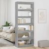 vidaXL Book Cabinet Grey Sonoma 80 x 30 x 198 cm Engineered Wood