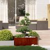 vidaXL Garden Planter Rusty 100 x 100 x 40 cm