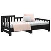 vidaXL Pull-out Day Bed without Mattress Black 2x cm Solid Wood Pine