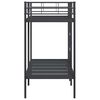 vidaXL Bunk Bed without Mattress Black 75x190 cm Small Single Steel