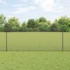 vidaXL Fence with Post Grey 1 x 10 m Steel
