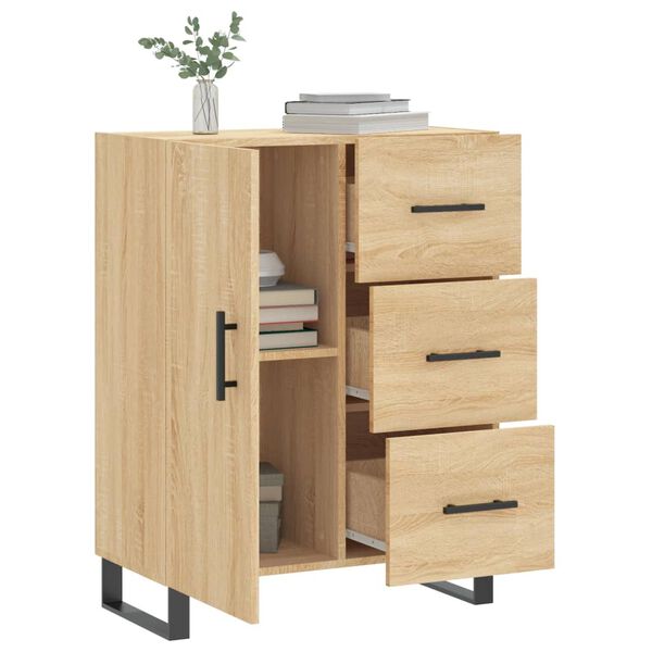vidaXL Sideboard Sonoma Oak 69.5x34x90 cm Engineered Wood