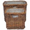 vidaXL Firewood Basket 2 pcs Brown Lacak Rattan