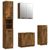 vidaXL 4 Piece Bathroom Cabinet Set Smoked Oak Engineered Wood