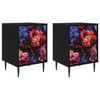 vidaXL Bedside Cabinet KIEL 2 pcs Black Oak 36 x 33 x 51 cm