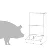 vidaXL Pig Feeder Black 55 x 51 x 91.5 cm Cold-Rolled Steel