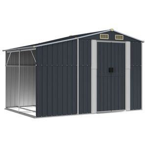 vidaXL Garden Shed Anthracite 277x192.5x179 cm Galvanised Steel