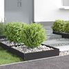 vidaXL Lawn Edging 6 pcs Black 60 x 60 x 13 cm Steel