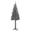 vidaXL Slim Christmas Tree Green 180 cm PVC and Solid Pine wood