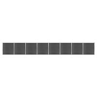 vidaXL Fence Panel Set WPC 1391x186 cm Black
