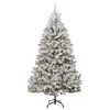 vidaXL Artificial Christmas Tree Green and White 270 cm PVC and Metal