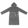 vidaXL Bathrobe Hoodie Dark Grey S Flannel