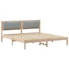 vidaXL Bed Frame Light Grey 200 x 200 cm Solid Pine Wood