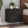 vidaXL Wall-mounted Bedside Cabinet Black 40x31x39.5 cm