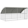 vidaXL Chicken Cage Silver 400 x 200 x 198.5 cm Galvanised Steel