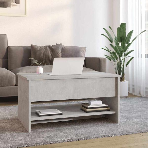 vidaXL Coffee Table Concrete Grey 80x50x40 cm Engineered Wood