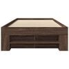 vidaXL Bed Frame without Mattress Brown Oak 90x200 cm Engineered Wood