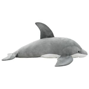 vidaXL Dolphin Cuddly Toy Plush Grey