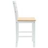 vidaXL Dining Chairs 2 pcs White 40 x 47.5 x 99.5 cm Solid Rubber Wood