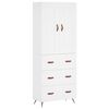 vidaXL Highboard White 69,5x34x180 cm Engineered Wood