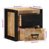 vidaXL Bedside Cabinet 40x35x40 cm Solid Rough Wood Mango