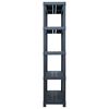 vidaXL Storage Shelf Racks 2 pcs Black 250 kg 80x40x180 cm Plastic