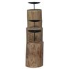vidaXL Candle Holder 3 pcs Natural Solid Teak wood