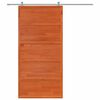 vidaXL Barn Door Wax Brown 100x208 cm Solid Wood Pine