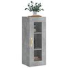 vidaXL Wall Mounted Cabinet Concrete Grey 34.5x34x90 cm