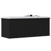 vidaXL Storage Box Black Oak 90 x 35 x 35 cm Engineered Wood