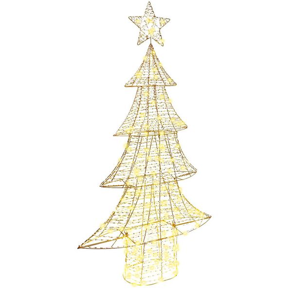 vidaXL Christmas Tree with 160 LEDs Warm white 151 cm PET