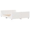 vidaXL Bed Frame without Mattress White 140x190 cm Solid Wood Pine