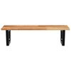 vidaXL Basin Shelf Wall Mounted Steel and Solid Wood Acacia