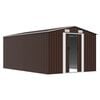 vidaXL Garden Shed 257x392x181 cm Metal Brown