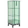vidaXL Garden Planter with Greenhouse Cover&Wheels White PP